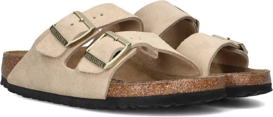 BIRKENSTOCK Slippers Dames Arizona Dames Maat: 42 Materiaal: Suède Kleur: Beige