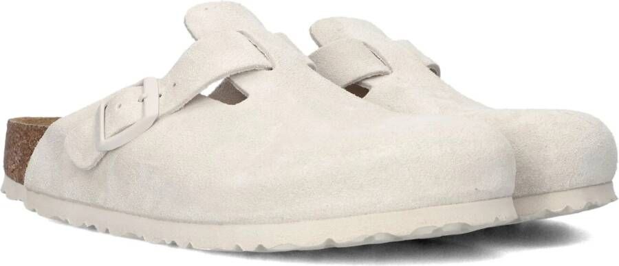 BIRKENSTOCK Slippers Boston Maat: 38 Materiaal: Suède Kleur: Beige