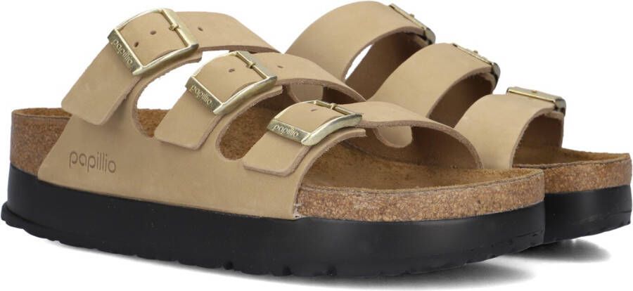 BIRKENSTOCK Slippers Dames Florida Iii Pap Flex Platform Maat: 41 Materiaal: Nubuck Kleur: Beige