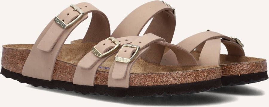 BIRKENSTOCK Slippers Dames Franca Maat: 39 Materiaal: Nubuck Kleur: Beige
