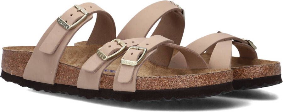 BIRKENSTOCK Slippers Dames Franca Maat: 39 Materiaal: Nubuck Kleur: Beige