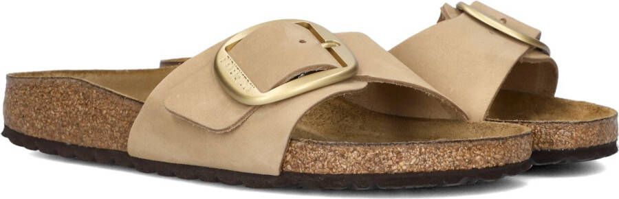 BIRKENSTOCK Slippers Dames Madrid Big Buckle Dames Maat: 42 Materiaal: Suède Kleur: Zand