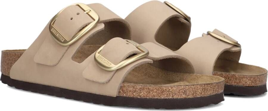 BIRKENSTOCK Slippers Dames Arizona Big Buckle Maat: 39 Materiaal: Nubuck Kleur: Beige