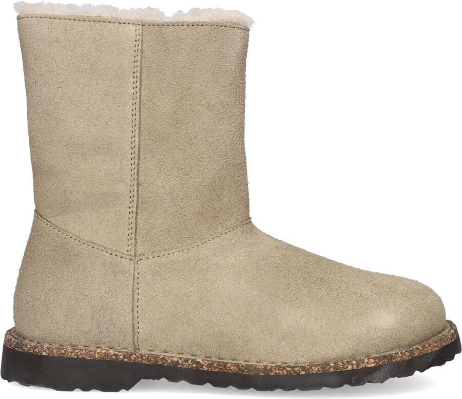 BIRKENSTOCK Vachtlaarzen Dames Uppsala Zip Shearling Suède Beige