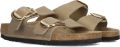 BIRKENSTOCK Slippers Dames Arizona Big Buckle Leer Beige - Bruin