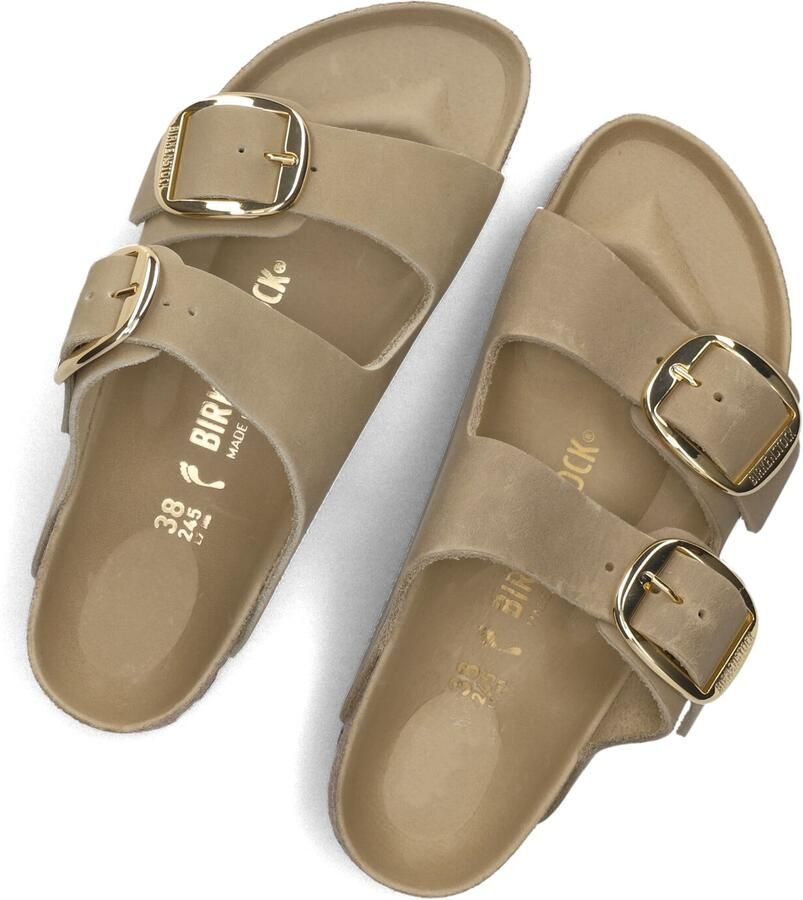 BIRKENSTOCK Slippers Dames Arizona Big Buckle Maat: 38 Materiaal: Nubuck Kleur: Beige - Foto 2