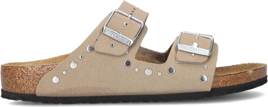 Birkenstock Kid's Arizona Rivet Border Synthetik Sandalen Narrow beige - Foto 4