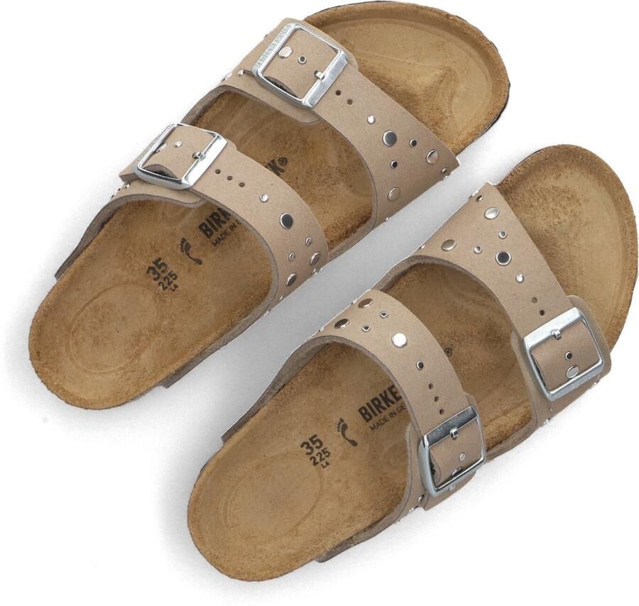 Birkenstock Kid's Arizona Rivet Border Synthetik Sandalen Narrow beige - Foto 2