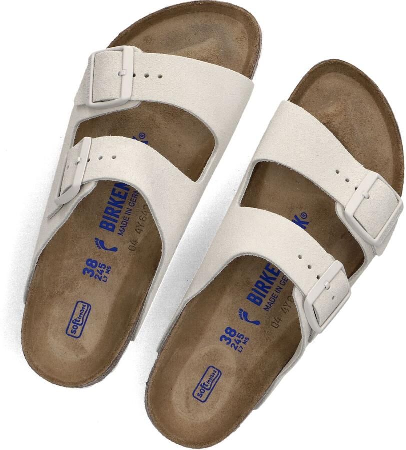 BIRKENSTOCK Teenslippers Dames Arizona Soft Maat: 37 Materiaal: Suède Kleur: Beige