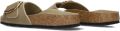 BIRKENSTOCK Slippers Dames Madrid Big Buckle Suède Beige - Beige