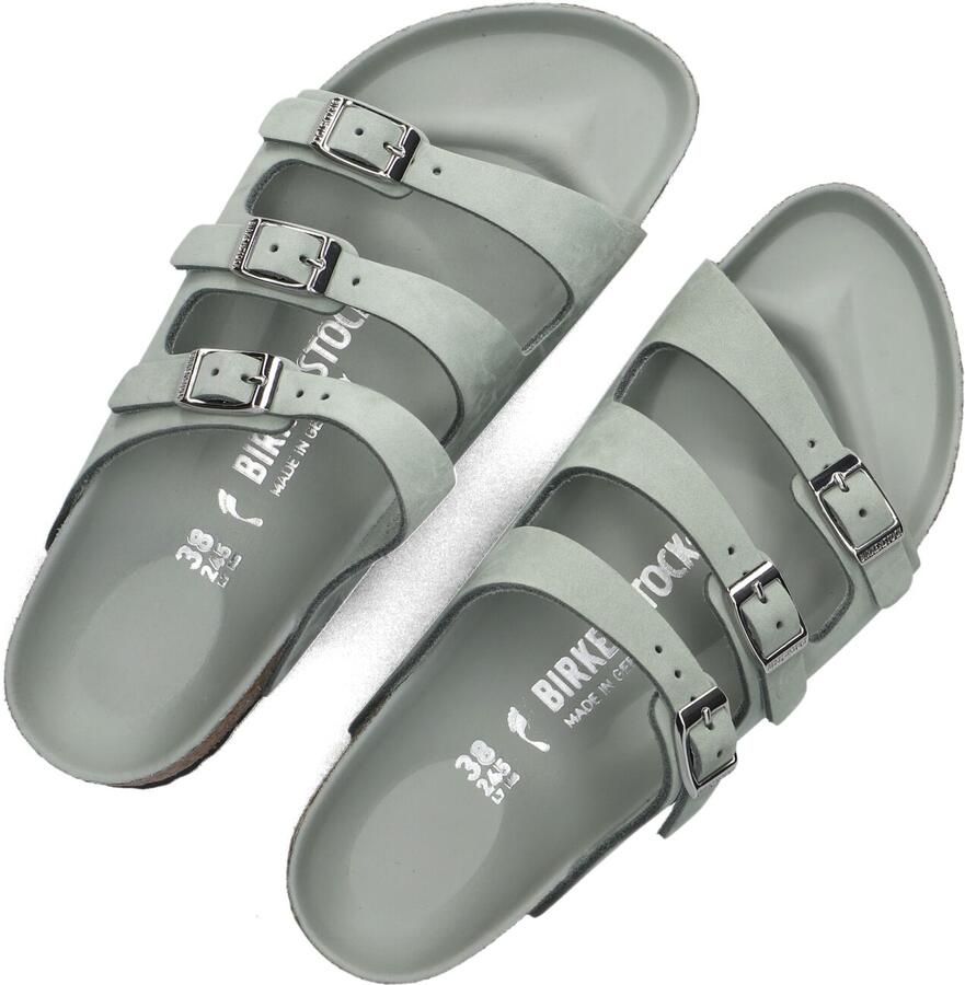 BIRKENSTOCK Badslippers Dames Florida Maat: 36 Materiaal: Nubuck Kleur: Blauw