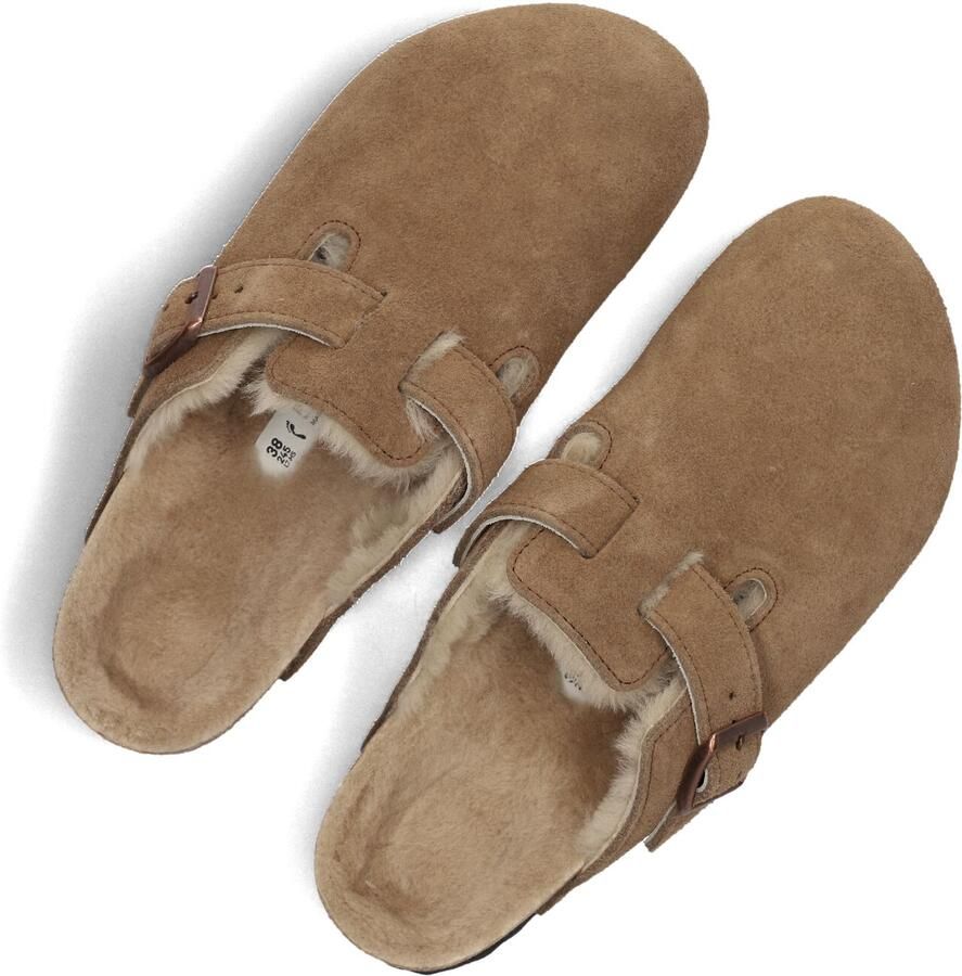 BIRKENSTOCK Instappers Dames Boston Shear Sue Suède Camel - Foto 2