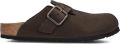 BIRKENSTOCK Instappers Heren Boston Wire Buckle Nubuck Bruin - Donkerbruin