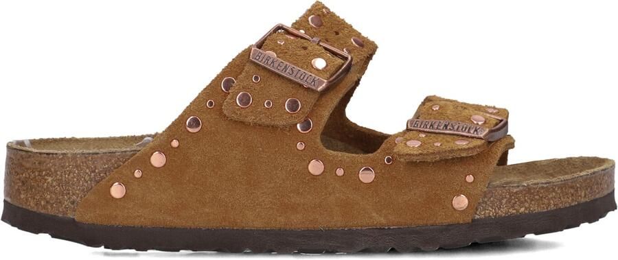 BIRKENSTOCK Teenslippers Dames Arizona Rivet Border Maat: 40 Materiaal: Suède Kleur: Camel - Foto 4
