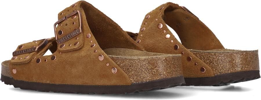 BIRKENSTOCK Teenslippers Dames Arizona Rivet Border Maat: 40 Materiaal: Suède Kleur: Camel - Foto 5