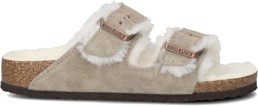 Birkenstock Kid's Arizona Suede Shearling Sandalen Narrow beige - Foto 4