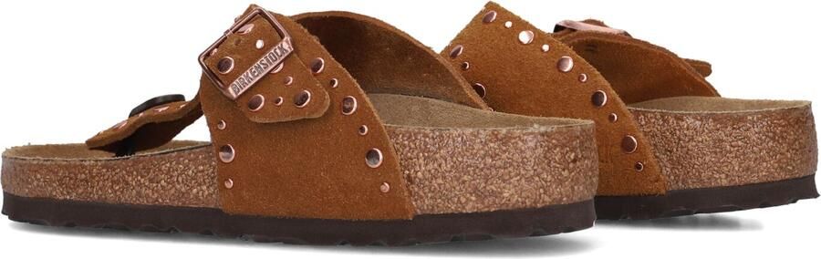 BIRKENSTOCK Teenslippers Dames Gizeh Rivet Border Maat: 41 Materiaal: Suède Kleur: Bruin - Foto 5
