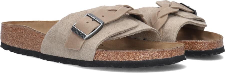 BIRKENSTOCK Slippers Oita Braided Maat: 40 Materiaal: Suède Kleur: Taupe