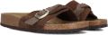 BIRKENSTOCK Slippers Dames Oita Braided Suède Bruin - Donkerbruin