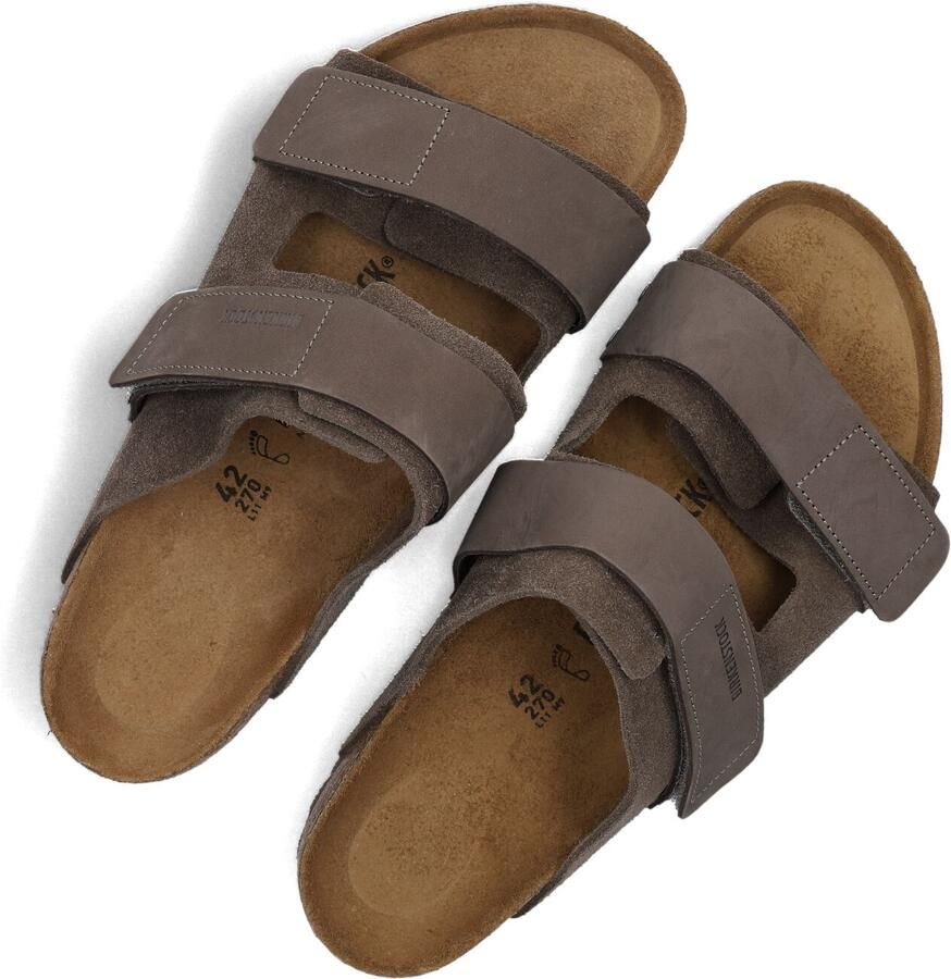 BIRKENSTOCK Slippers Heren Uji Maat: 45 Materiaal: Suède Kleur: Bruin