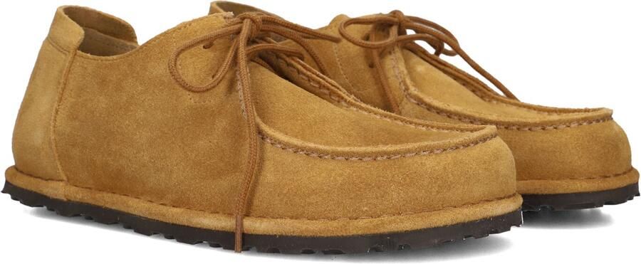 Birkenstock Mocassins Utti Lace Suede Leather Narrow Cork Brown