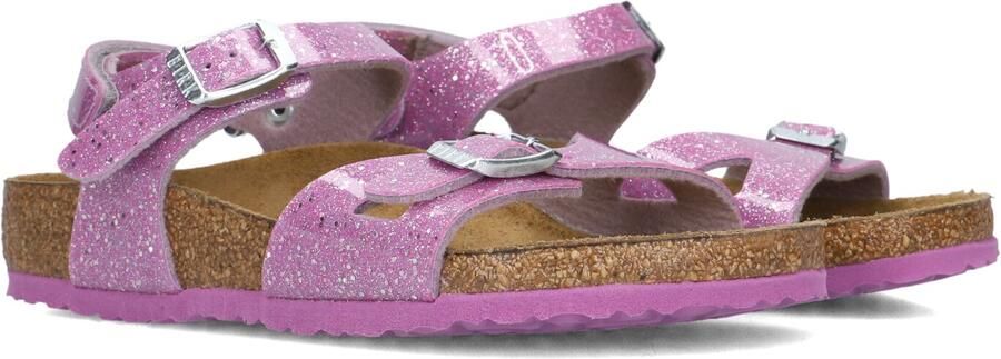 Birkenstock Kid's Rio AS Birko-Flor Cosmic Sparkle Sandalen Narrow roze