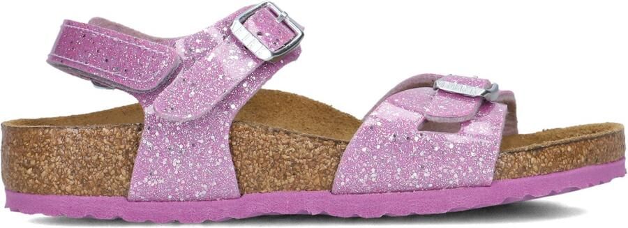 Birkenstock Kid's Rio AS Birko-Flor Cosmic Sparkle Sandalen Narrow roze - Foto 4