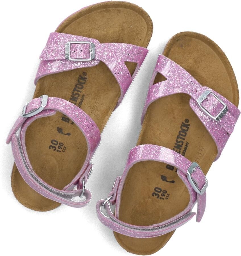 Birkenstock Kid's Rio AS Birko-Flor Cosmic Sparkle Sandalen Narrow roze - Foto 2