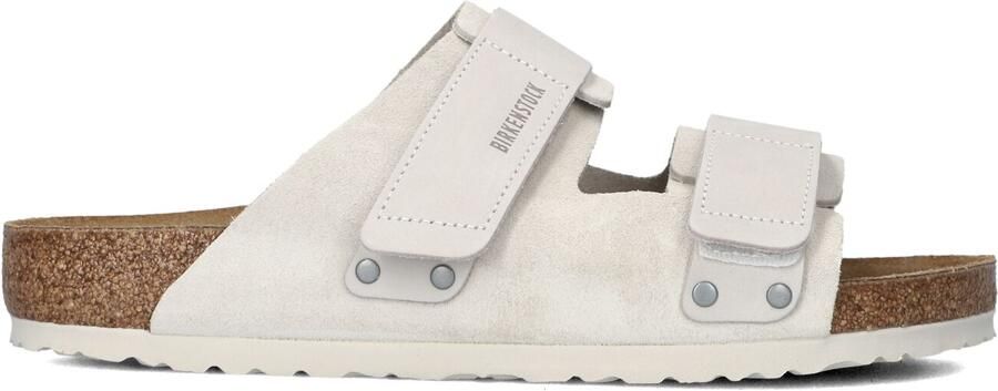 BIRKENSTOCK Slippers Heren Uji Maat: 40 Materiaal: Suède Kleur: Wit - Foto 4