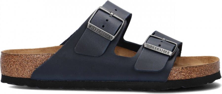 Birkenstock Arizona blauw geolied leer zacht voetbed regular sandalen uni (1013643)