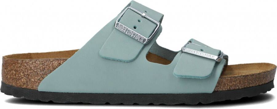 Birkenstock Arizona Slippers Faded Aqua Narrow fit | Aqua | Nubuck