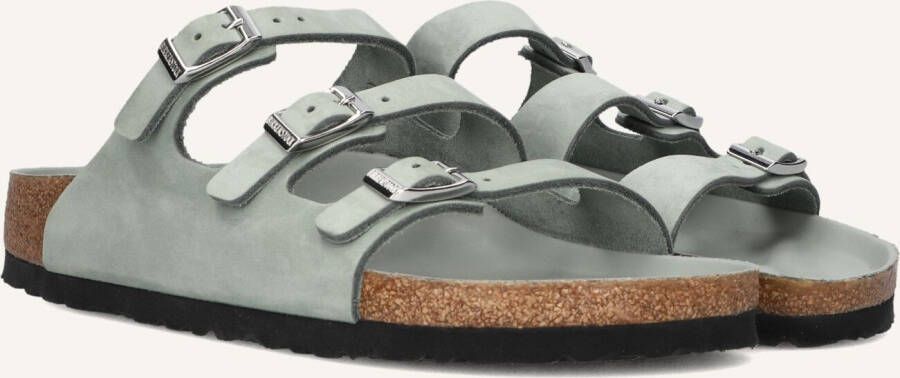 BIRKENSTOCK Badslippers Dames Florida Maat: 39 Materiaal: Nubuck Kleur: Blauw