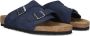 BIRKENSTOCK Slippers Heren Zurich Bs Maat: 46 Materiaal: Suède Kleur: Blauw - Thumbnail 1