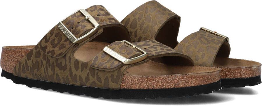 Birkenstock Sandalen Arizona Synthetic Leo Narrow Khaki