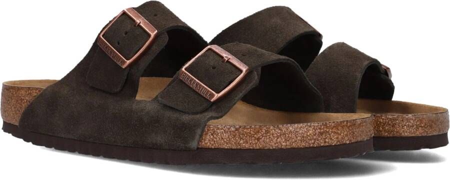 BIRKENSTOCK Slippers Heren Arizona Sue Maat: 40 Materiaal: Suède Kleur: Bruin