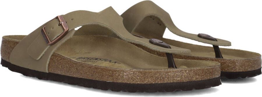 BIRKENSTOCK Teenslippers Gizeh Nubuck Bruin