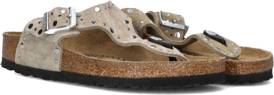 BIRKENSTOCK Teenslippers Dames Gizeh Rivet Border Maat: 37 Kleur: Taupe