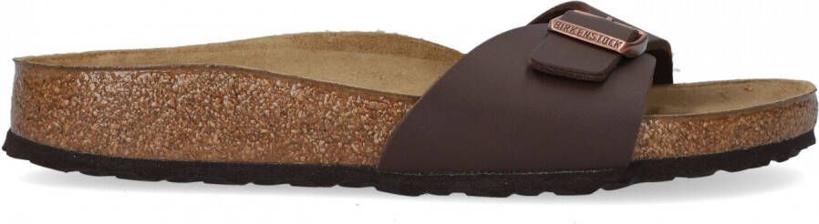 Birkenstock Madrid Slippers Dark Brown Regular fit | Bruin | Imitatieleer