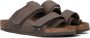 BIRKENSTOCK Slippers Heren Uji Maat: 43 Materiaal: Suède Kleur: Bruin - Thumbnail 1