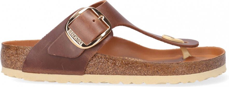 Birkenstock Gizeh Big Buckle Nl Womens Cognac Schoenmaat 35 Slides 1018745