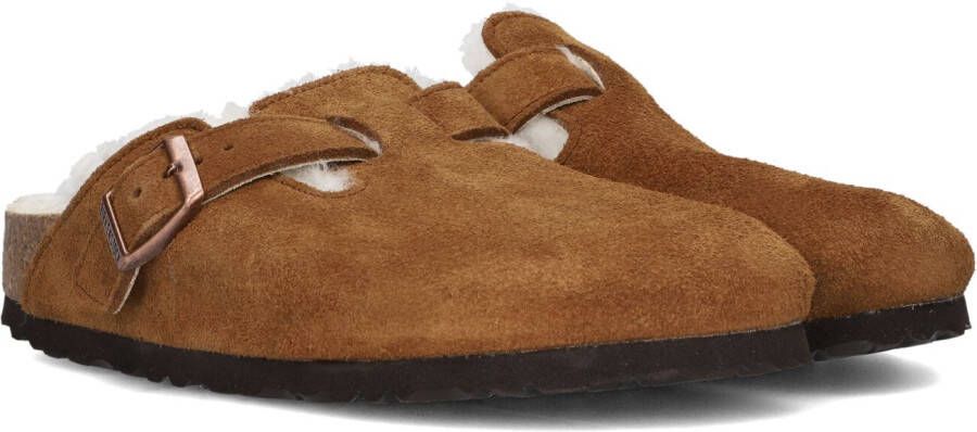 BIRKENSTOCK Cognac Muiltjes Boston Shear Sue