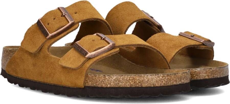 BIRKENSTOCK Slippers Dames Arizona Sue Maat: 38 Materiaal: Suède Kleur: Cognac