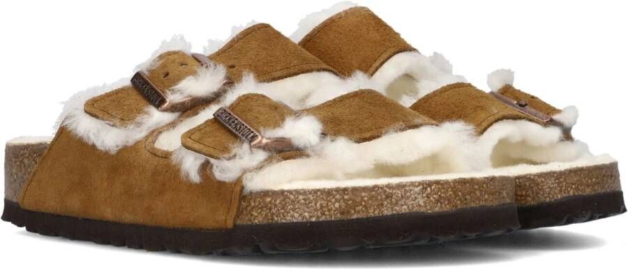 BIRKENSTOCK Slippers Dames Arizona Sue Vacht Maat: 40 Materiaal: Suède Kleur: Cognac