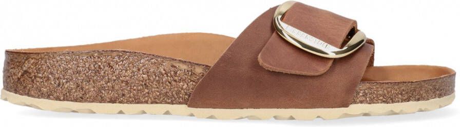 Birkenstock Cognac Slippers Madrid Big Buckle