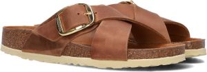 Birkenstock Siena Big Buckle Dames Slippers Cognac Narrow-fit