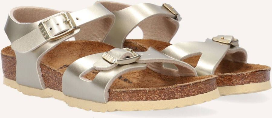 Birkenstock Rio Kids Sandalen Electric Metallic Gold Narrow fit | Goud | Imitatieleer