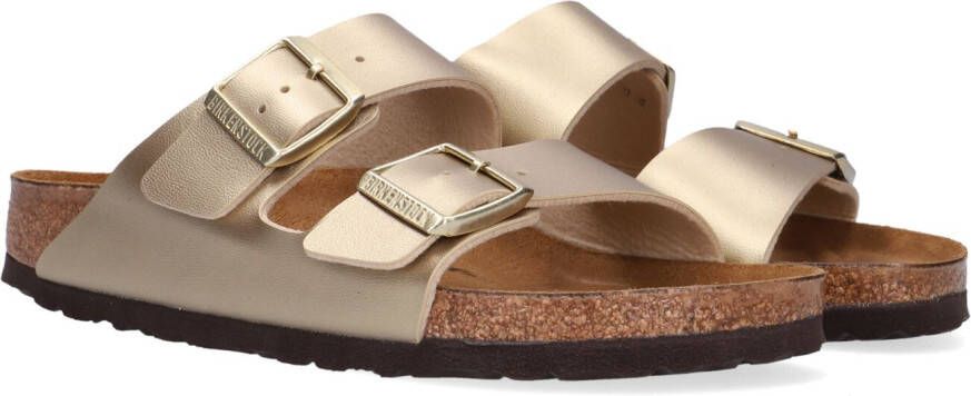 BIRKENSTOCK Arizona goudkleurige sandaal Goud Synthetisch Platte sandalen Dames