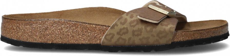 Birkenstock Madrid BS Panterprint Slippers 38 Goud