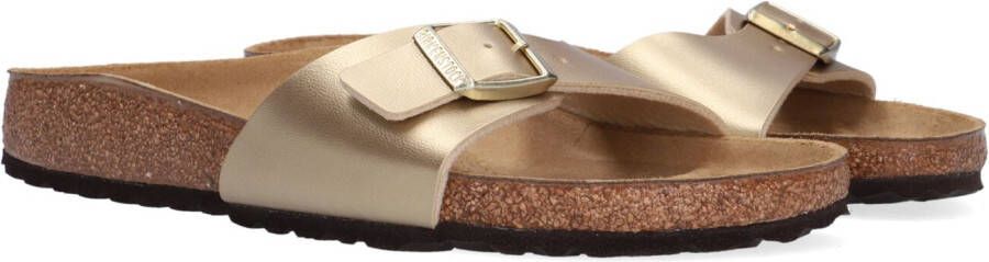 BIRKENSTOCK Slippers Dames Madrid Maat: 43 Materiaal: Leatherlook Kleur: Goud