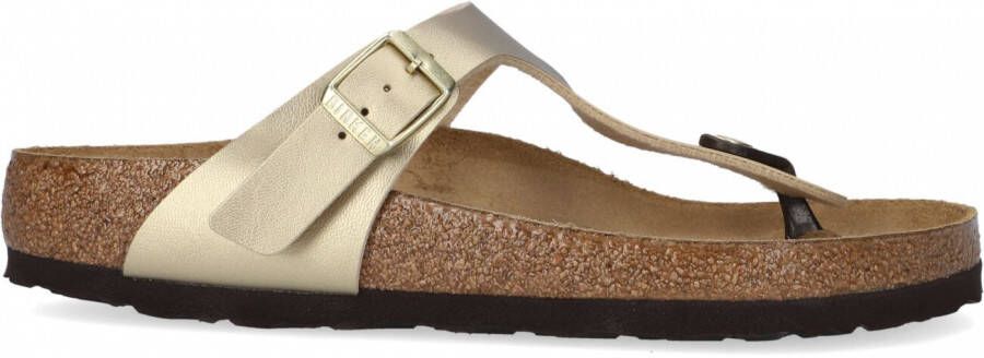 Birkenstock Gizeh Dames Slippers Gold Regular fit | Goud | Imitatieleer